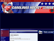 Tablet Screenshot of carolinashockeyleague.com